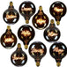A collection of vintage style LED light bulbs with globe shapes, displaying various warm white inscriptions such as 'Dream', 'Happy', and 'Home'.
