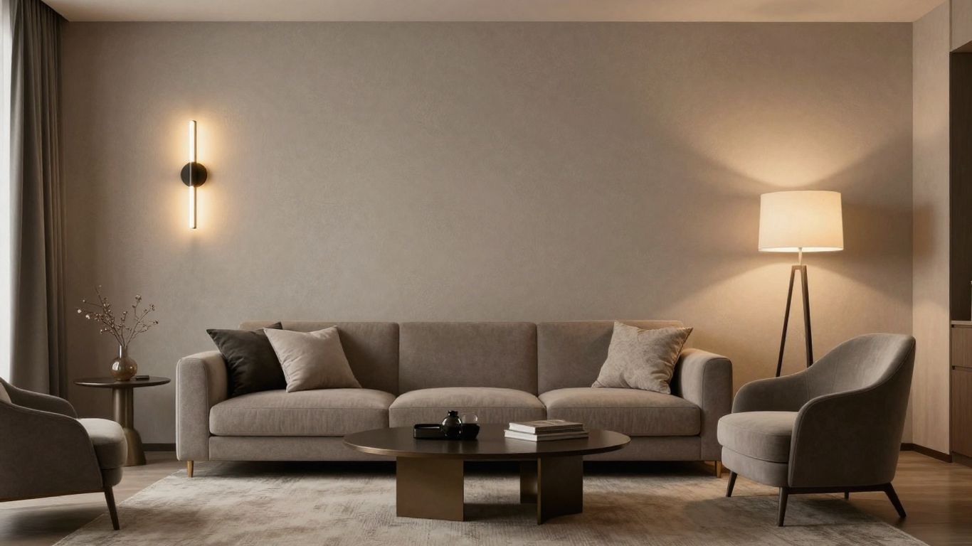 Stylish interior lighting illuminating a modern living room.
