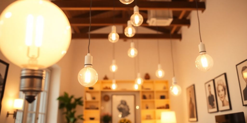 Bright interior with G4 bulbs illuminating the space.