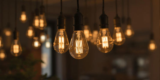 B22 vintage LED bulbs in a stylish interior setting.