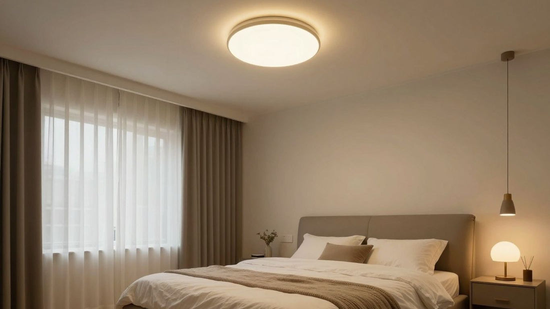 Elegant bedroom ceiling lights illuminating a tranquil space.