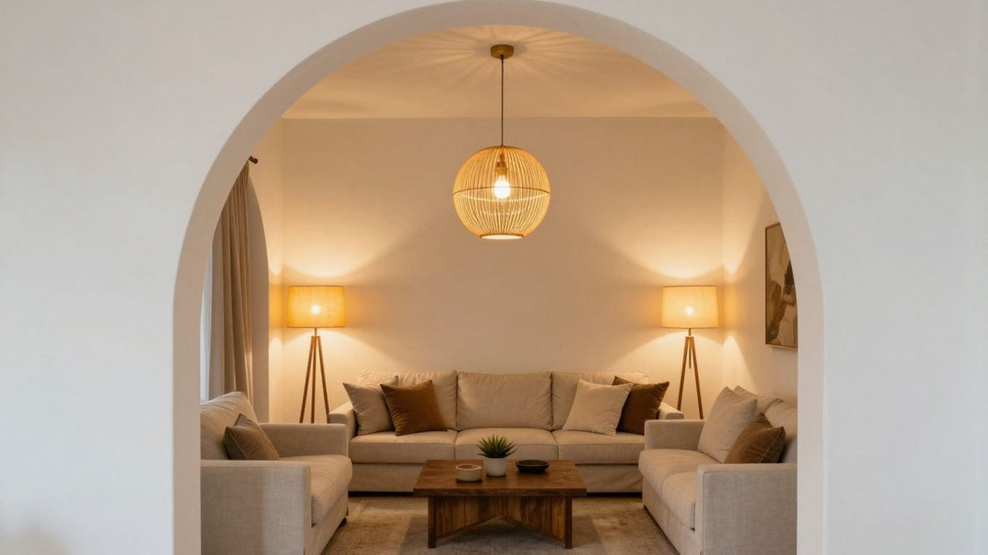 Warm ambient light in a modern living room.