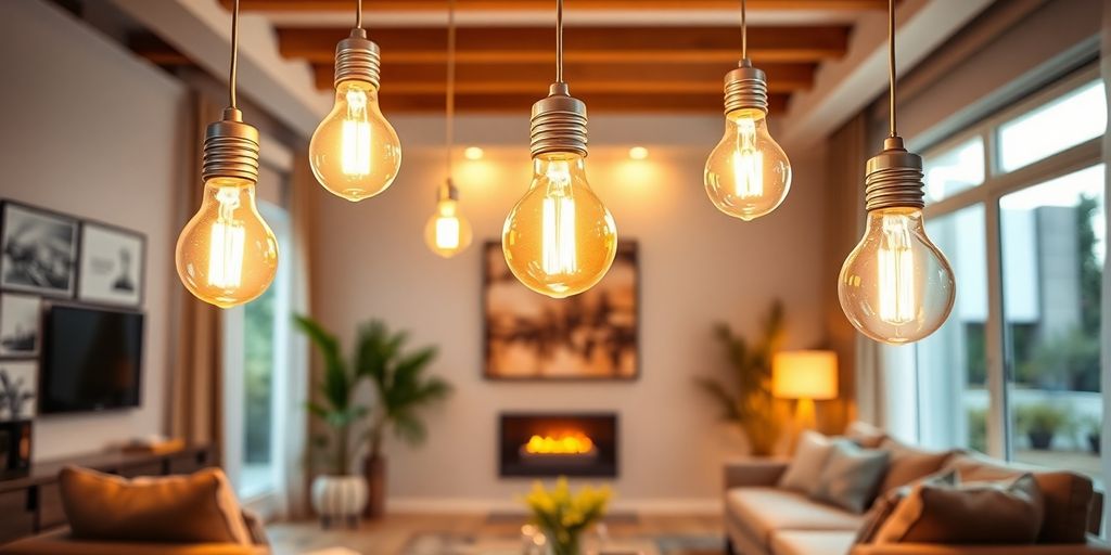 Modern E27 dimmable LED bulbs in a stylish setting.